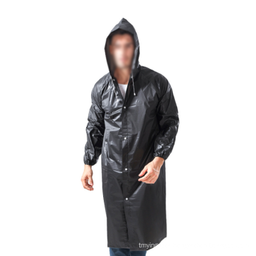 Portable Man Woman Black Colors Bulk Disposable Raincoat